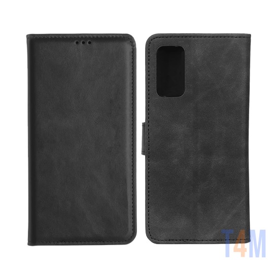 Funda Abatible de Cuero con Bolsillo Interno para Xiaomi Note 11 Negro